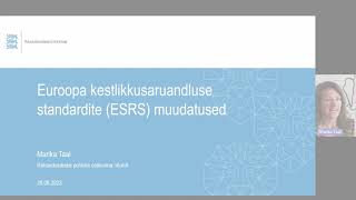 Kestlikkusaruandluse standardite muudatuste esitlus