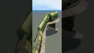 Craziest Train Drift Through Curved Dangerous Railroad 💥😱🔥 BeamNG Train simulator 3D #shorts