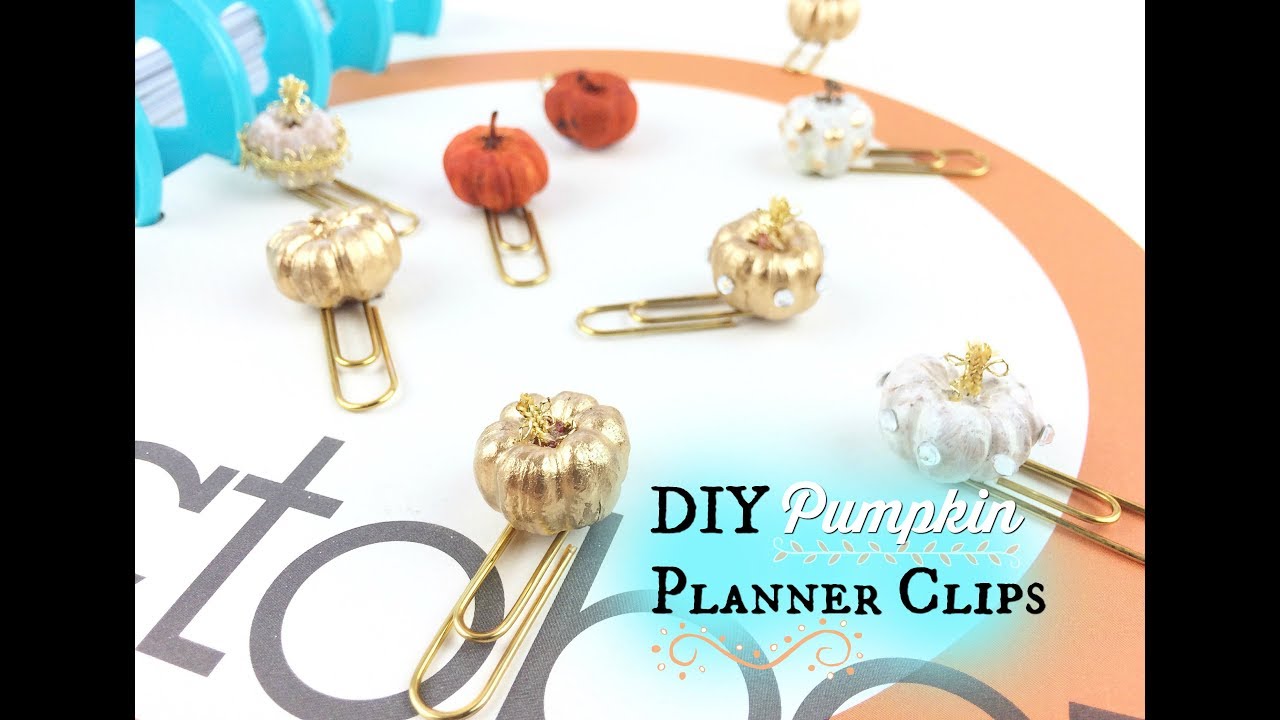 How to Make Pumpkin Planner Clips | DIY Planner Clip