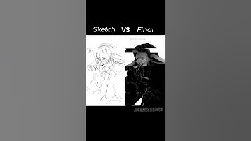 Sketch vs Final Video Comparison #animatic #sleeptoken #lgbtart #originalcharacter #lgbtartist