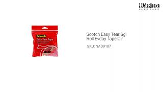 Scotch Easy Tear Sgl Roll Evday Tape Clr Nad9107