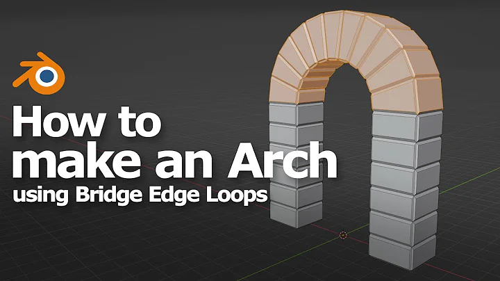 How to make an arch in Blender using Bridge Edge Loops | 3D modeling timelaspe