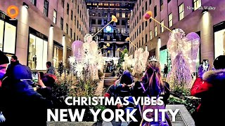 Christmas Vibes in New York City - Night lights of Midtown and Times Square [4K]