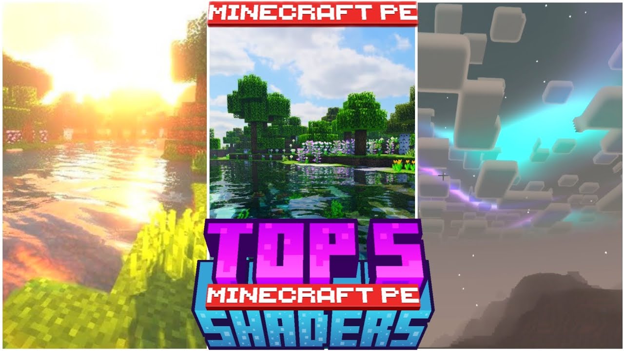 🥇TOP 5 SHADERS for BEDROCK | MINECRAFT PE +1.21 #shaders - YouTube
