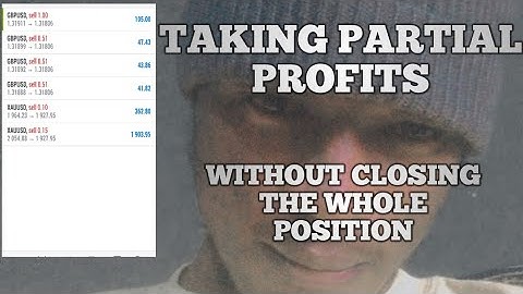 How to take partial profits off one position without closing the whole trade. #Forex