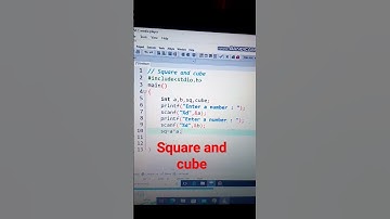 Square and cube in c language