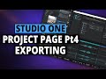 Studio one   the project page part 4   exporting