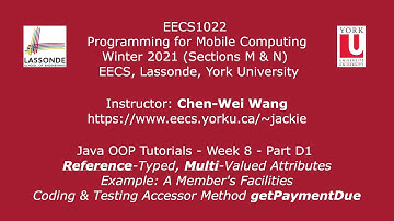 [HD] EECS1022 W21 - Java Tutorials - Week 8 - Part D1 - Coding & Testing - Accessor getPaymentDue