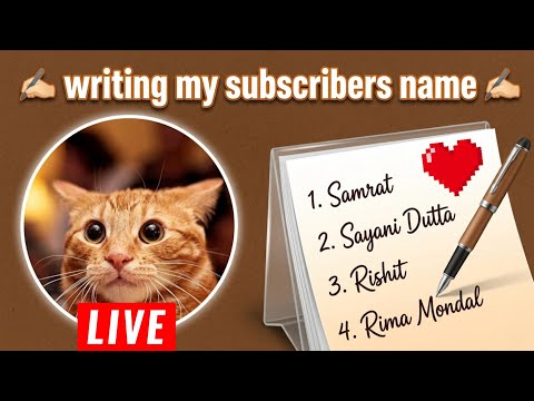 ✍️ Writing my subscribers name ✍️ join live 🔴