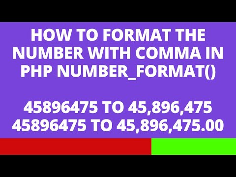 How to format the number with comma in PHP  | number_format()