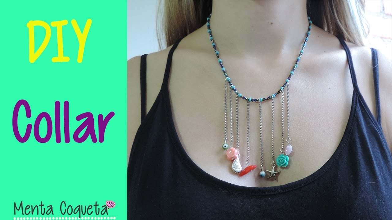 Tutorial: collar de cuentas de madera teñida - Blog material para  manualidades Con Idea de