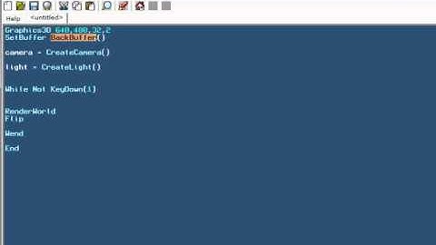 Blitz3D Tutorial - 1 - Getting Started