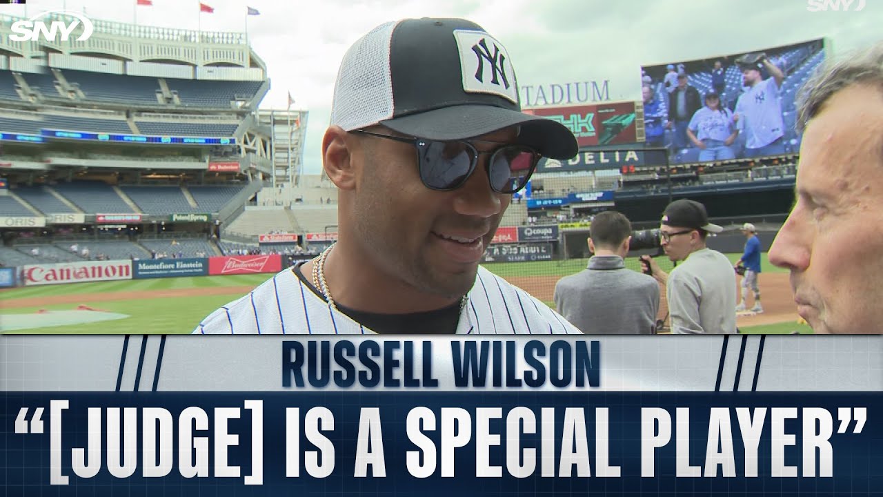 Russell Wilson talks Aaron Judge, anticipation for Giants camp at Mets-Yankees Subway Series matchup