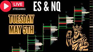 🔴Live: ES | NQ Futures Trading. Order Flow | Volume Profile. Apex | May 5th.