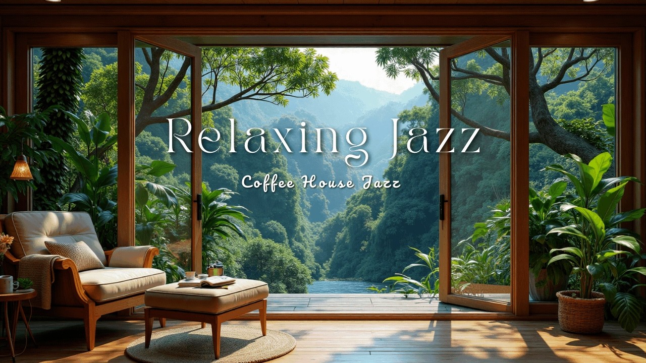 Relaxing Jazz in a Lakeside Forest Villa with Smooth Piano for Focus & Study Flow
