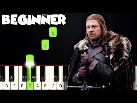 Game Of Thrones Theme BEGINNER PIANO TUTORIAL SHEET MUSIC By Betacustic 