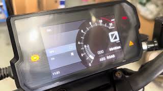KTM Duke 390 2022 Dash instrument cluster factory options information walk through