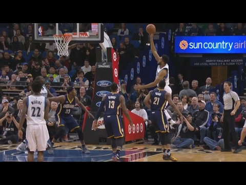 Karl Anthony Towns Spins Scores Pacers Vs Timberwolves January 25 2017 2016 17 NBA Season 