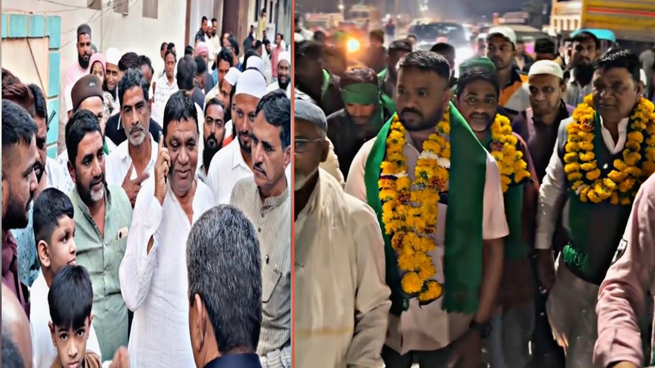 Nanded▪︎ प्रभाग  नंबर 11 में मसूद अहमद खान ,अंसार अहमद खान का शानदार इस्तकबाल