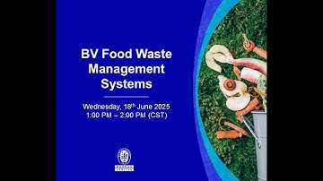 Webinar: Food Waste Management Systems