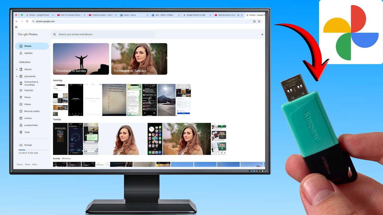 How to Transfer Google Photos to USB Flash Drive (2026) - YouTube