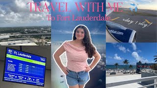 Travel with me to Fort Lauderdale! TSA lines, airport chaos, and hotel adventures! ✈️🌴🐚