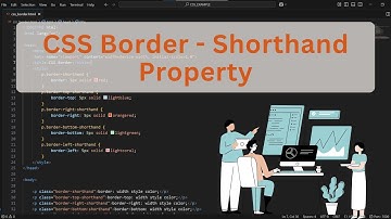 CSS Border - Shorthand Property | CSS For Beginners