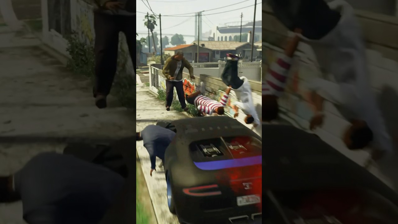 Franklin is the real gangster in grove street after this insane car crash in GTA! 🤣 