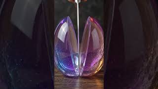 🐉 Crystal Dragon Egg ASMR Cut ✨ #satisfyingvideo #hyperrealistic #asmr 🔪 🤯