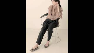 【Boujeloud 2021新作】 シーズンレスで着こなしたい！ツイルテーパードパンツの上品な着こなし方