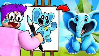 ทายการวาดภาพของฉันในการท้าทายเกม GUESS MY DRAWING ใน ROBLOX DOODLE TRANSFORM!? (SMILING CRITTERS!)