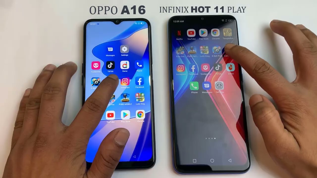Infinix Hot 11 Play Vs Oppo A16  Speed Test, 14,990 VS 11,990 BDT🤔