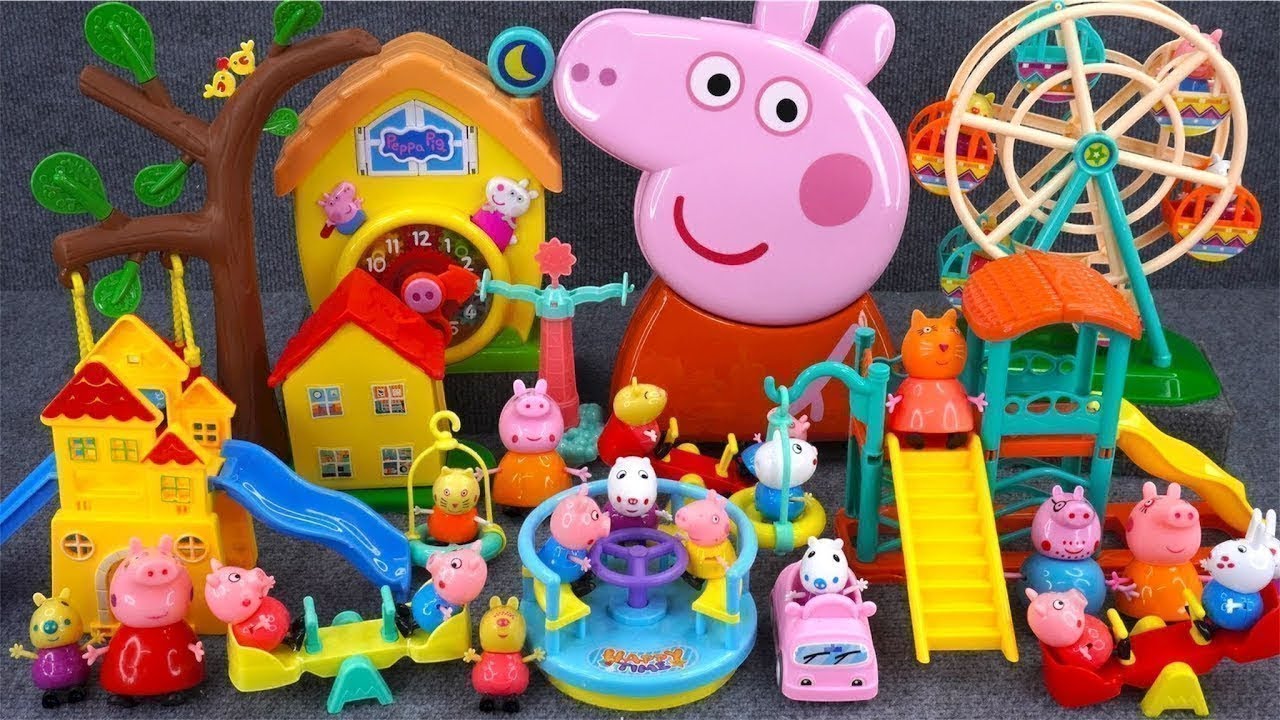 26 Minutes Peppa Pig Unboxing Friends & Slide Toys Playset Collection ASMR | Peppa Review Toys