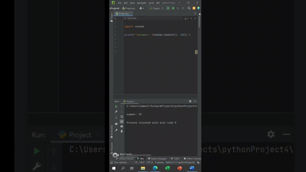 Python Random.randint() lesson #pythonforbeginners #pythonprogramming #pythontutorial