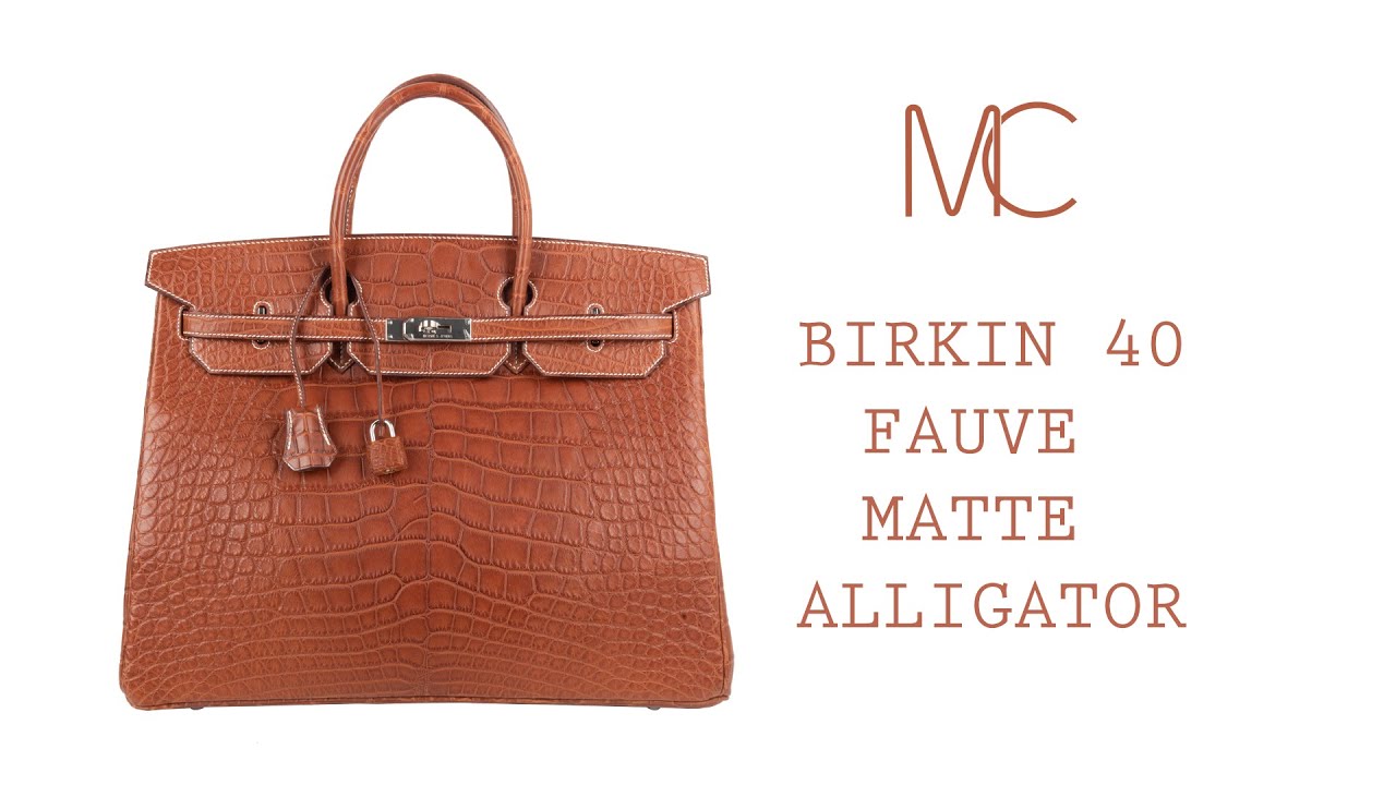 Hermes Birkin 40 Bag Fauve Matte Alligator Palladium So Chic • MIGHTYCHIC •  