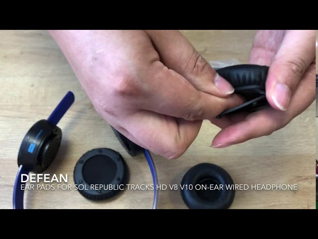 HD V8 V10 V12 defean - Almohadillas de repuesto para las orejas compatibles  con Sol Republic Tracks HD V8 V10 V12 auriculares con cable en la oreja