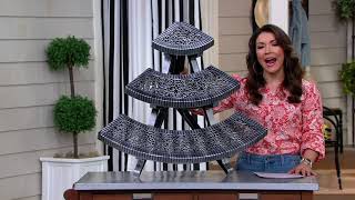 Barbara King Collapsible Three-Tiered Corner Plant Stand on QVC
