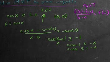 Use Mean Value Theorem To Prove Inequalities