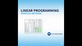 Linear programming - simplex method