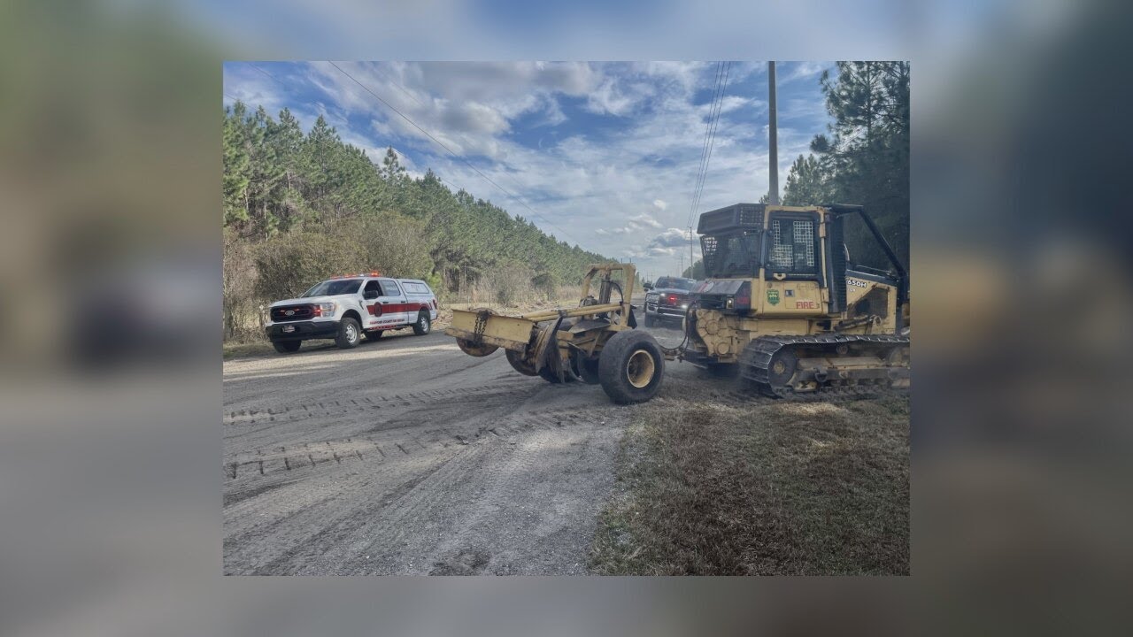 Bradford County Fire Rescue crews put out brush fire using fire dozers ...