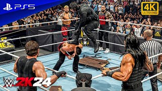 WWE 2K24 - The Shield vs. The Bloodline | Tag Team Tables, ladders, and chairs Match | PS5™ [4K60]