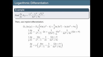 [Math 100] Lec 12 Derivatives of Logarithmic Functions (Part 2 of 2)