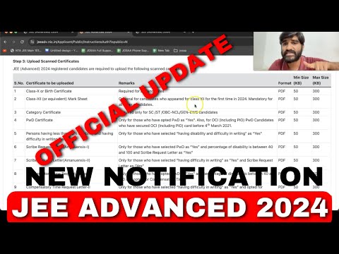 Alert⚠️ JEE Advanced 2024 Official New Notification Released✅ Don&#39;t Miss | JEE Mains Result 2024