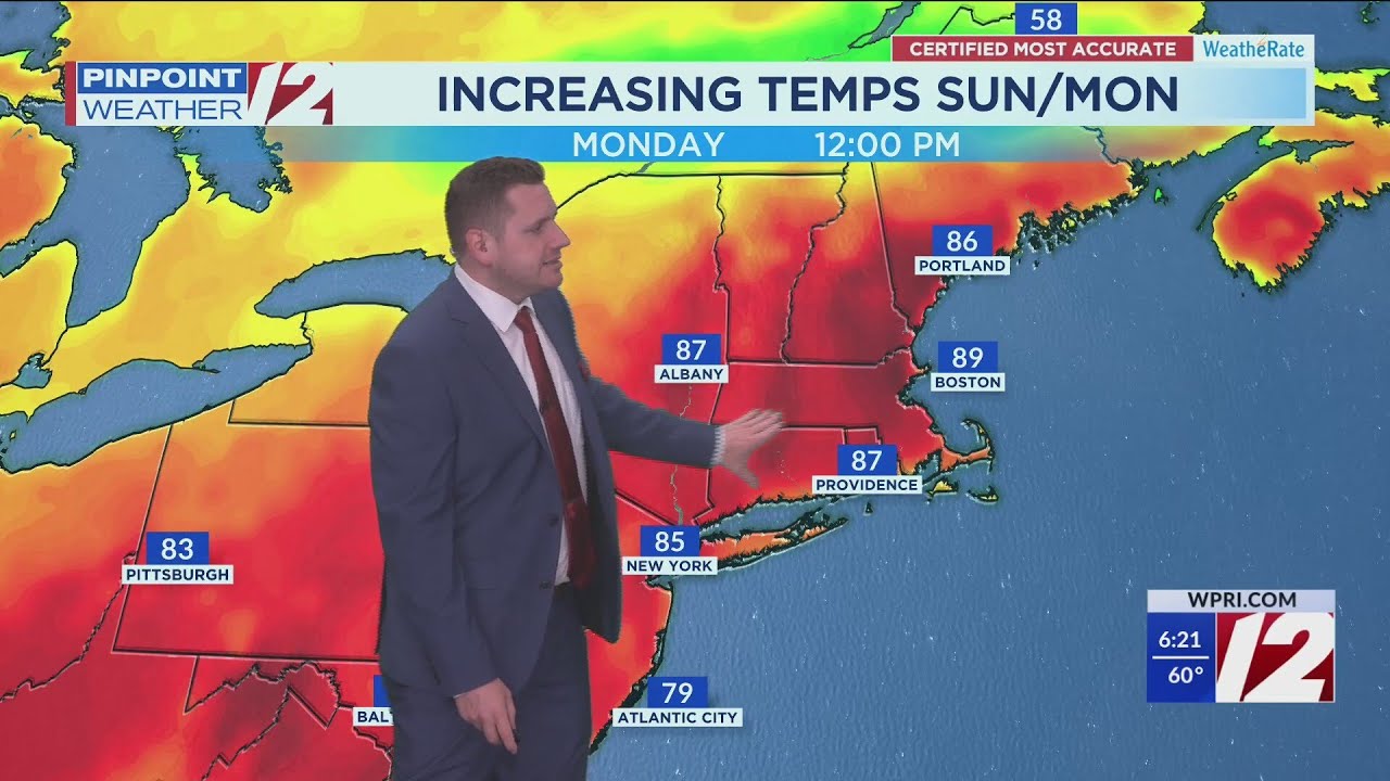 WPRI 12 Weather Forecast 7/5/25: Warm, Dry Today; Heat, Humidity Build ...