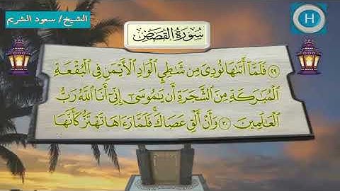 سورة القصص - المصحف الكامل لـصلاة التراويح من الحرم المكي لعام 1438هـ