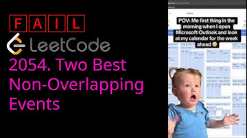 🄵🄰🄸🄻 Leetcode 2054. Two Best Non-Overlapping Events