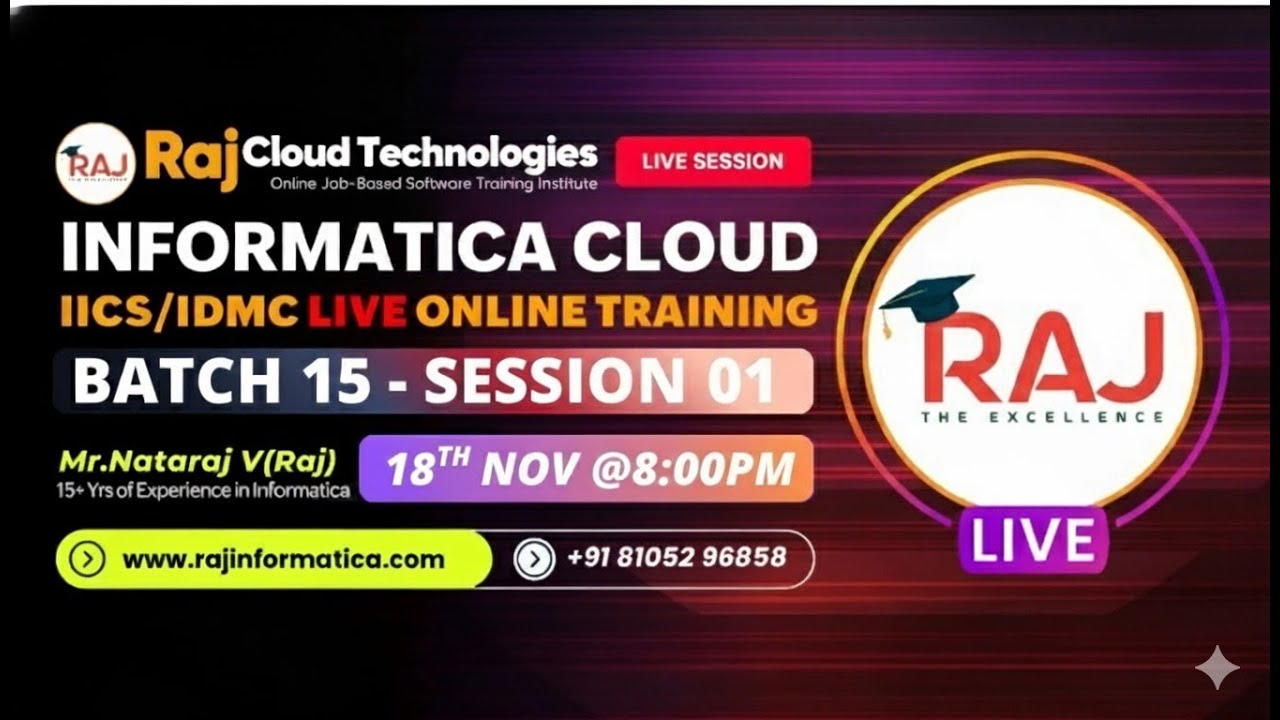 Informatica IICS-IDMC (облачное управление данными Informatica), пакет 15, сессия 1, автор: Радж ...