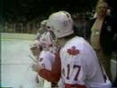 The final 40 seconds of the round robin game between Canada and Finland from the 1980 Olympics in Lake Placid, NY. Finland won a misplayed shot goalie Bob Dupuis trying to pass the puck up ice. Notable players include Glenn Anderson, Randy Gregg, and Jari Kurri. Game played on 2/16/1980.