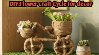 DIY Flower Tricycle Craft 🌸🚲 | Jute Rope &amp; Popsicle Sticks Creative Craft | Live DIY   @MaffDIYZone