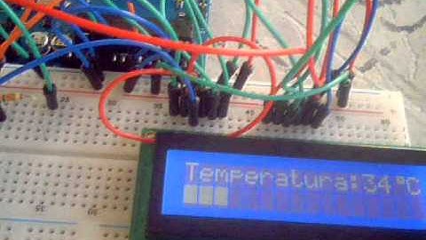 Bargraph de Temperatura com LCD - Arduino - By: leandro Costa.